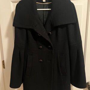 LOFT Elegant Black Women's Pea Coat